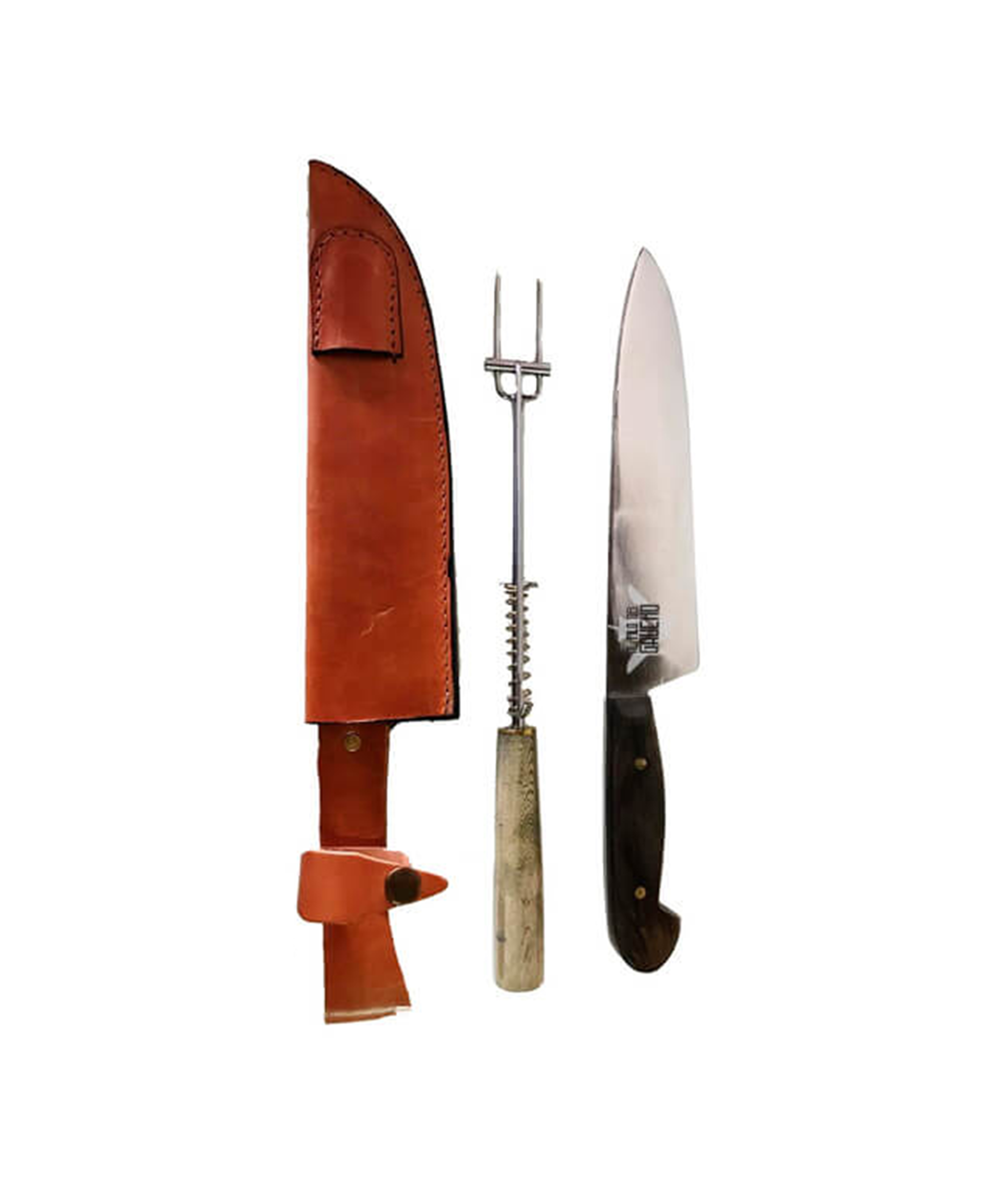 CUCHILLO PARRILLERO DESTENEDOR DELUX II ARTESANAL - 1