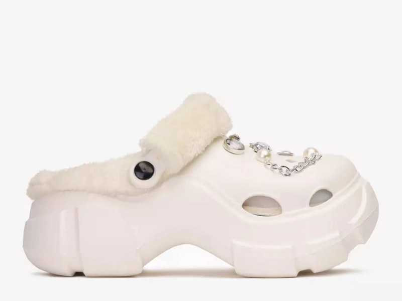 CROCS MUJER PLATAFORMA Y  CHIPORRO BLANCO - 2