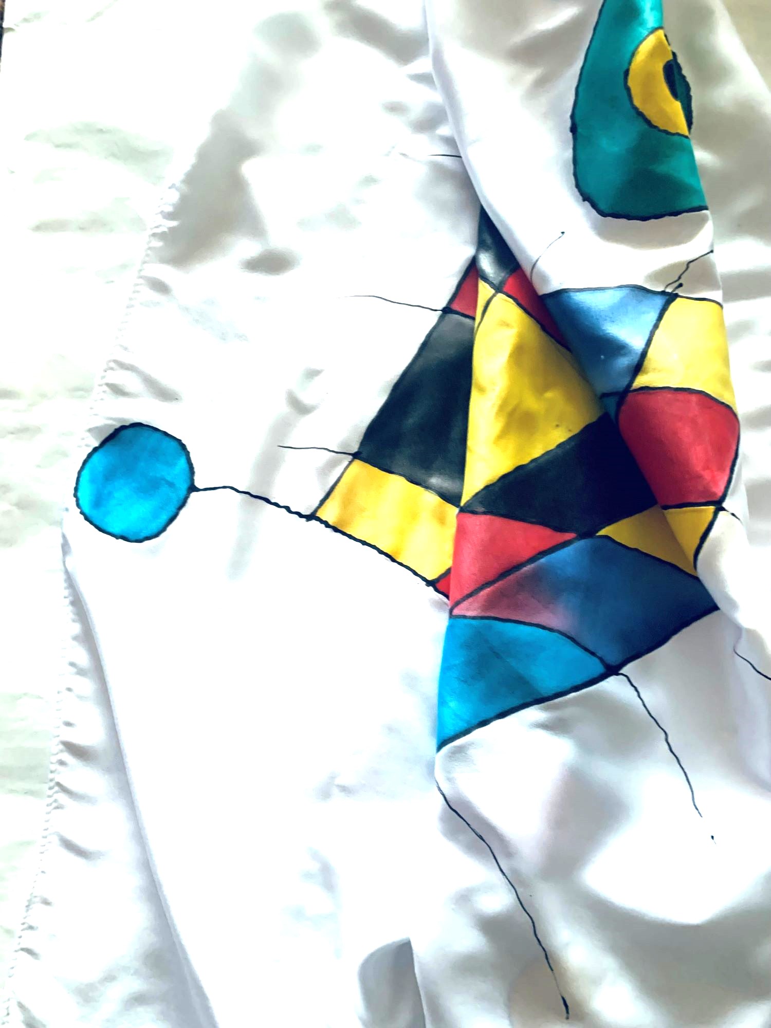 PAÑUELO SEDA GOIC DISEÑOS A1149 MULTICOLOR HECHO A MANO DISEÑO EXCLUSIVO - 3
