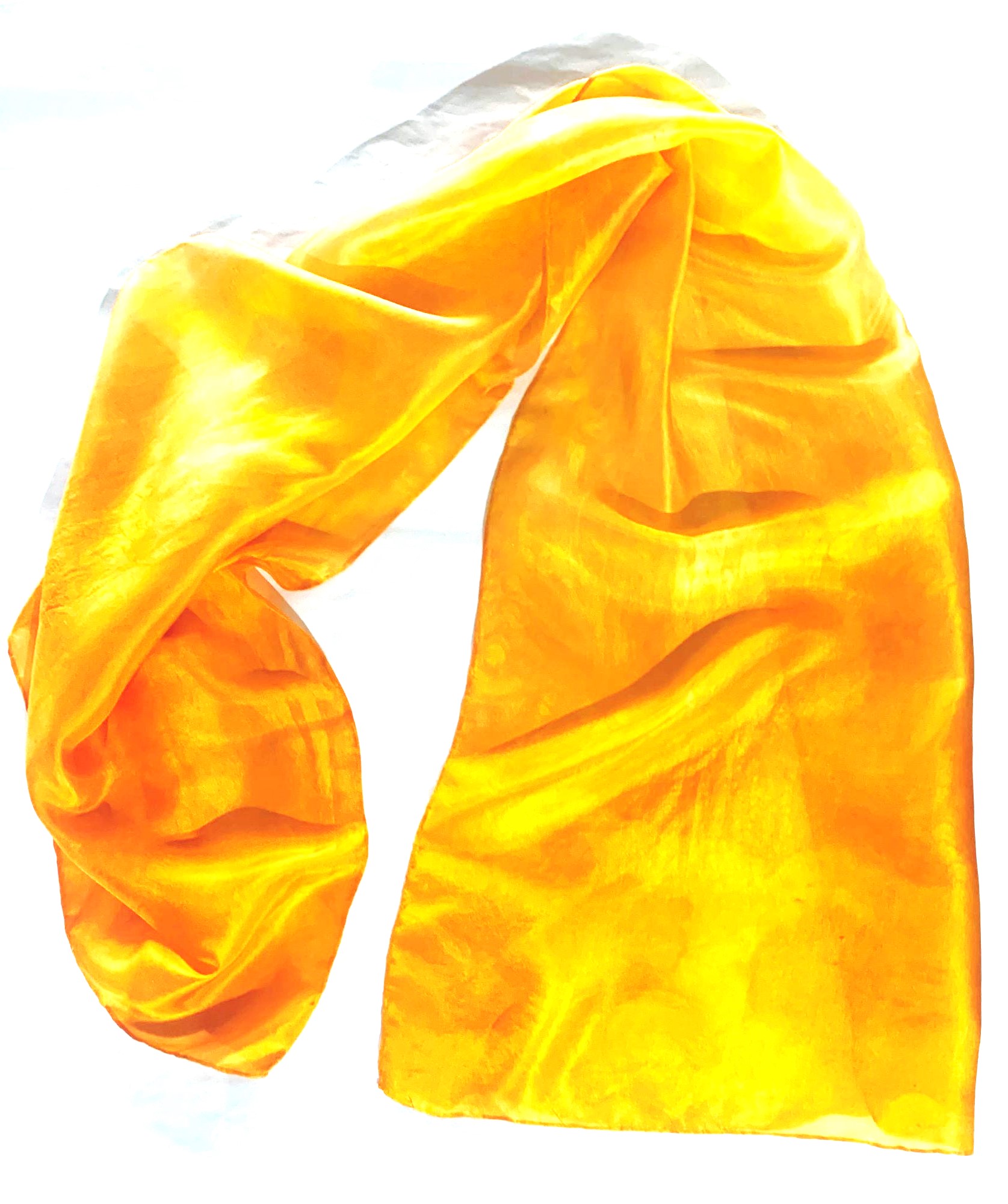 PAÑUELO SEDA GOIC DISEÑOS AMARILLO NATURALHECHO A MANO DISEÑO EXCLUSIVO - 1