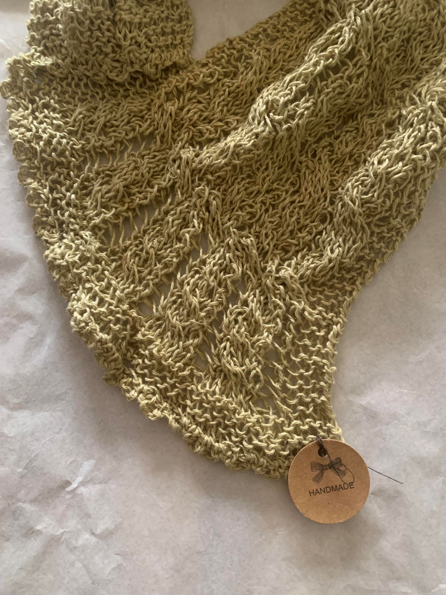 CUELLO LINO GOIC DISEÑOS BEIGE HECHO A MANO DISEÑO EXCLUSIVO - 2