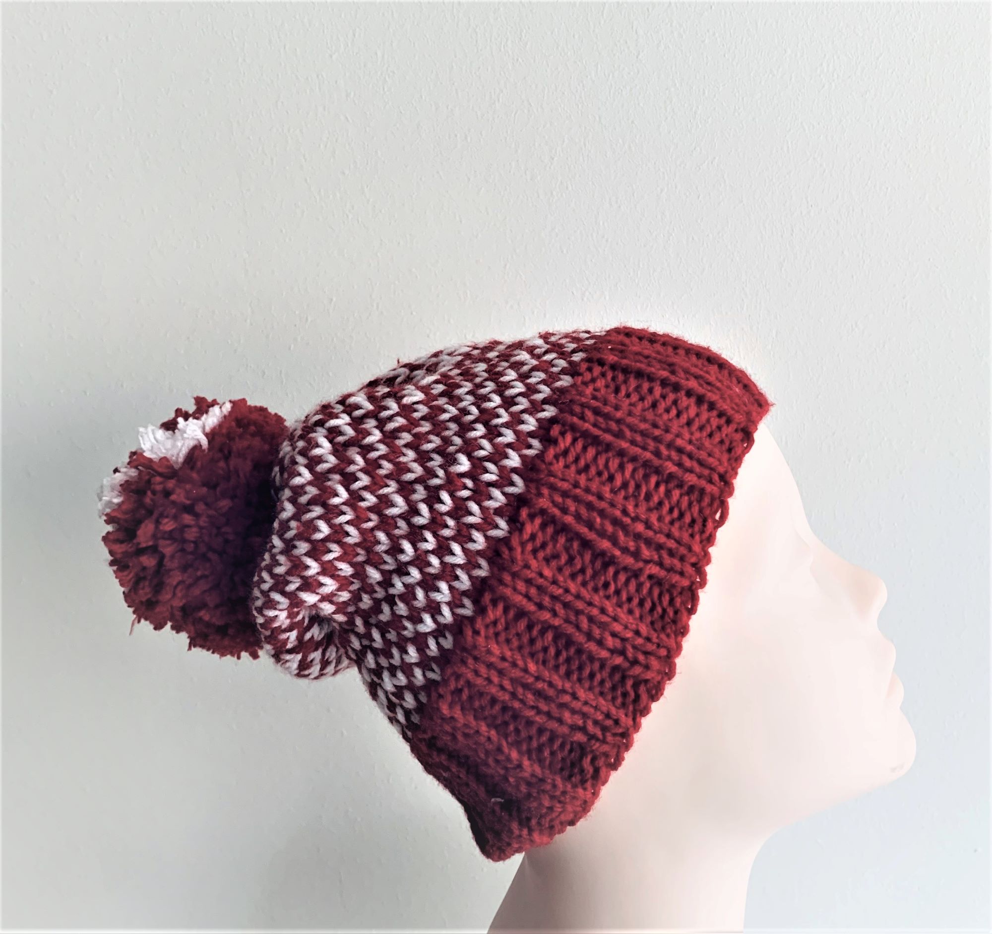GORRO LANA GOIC DISEÑOS ROJO TEJIDO A MANO DISEÑO EXCLUSIVO - 3