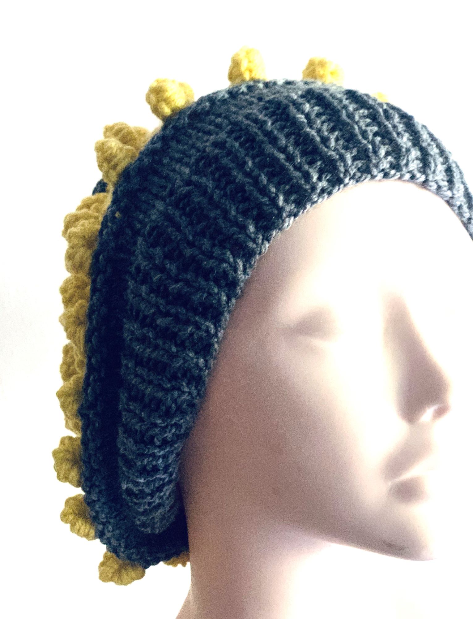 GORRO LANA GOIC DISEÑOS GRIS PARDO TEJIDO A MANO DISEÑO EXCLUSIVO - 1