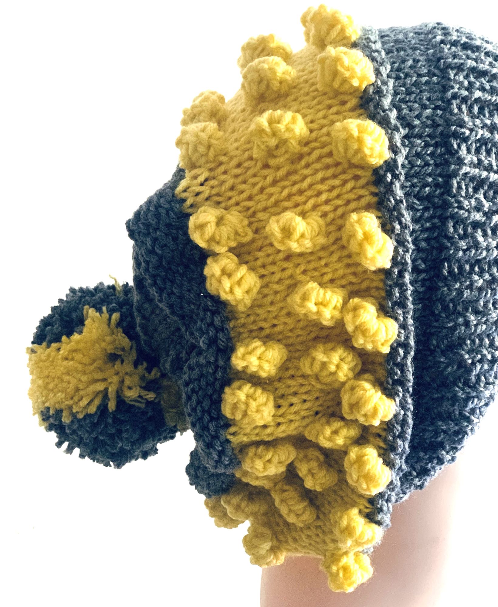 GORRO LANA GOIC DISEÑOS GRIS PARDO TEJIDO A MANO DISEÑO EXCLUSIVO - 3