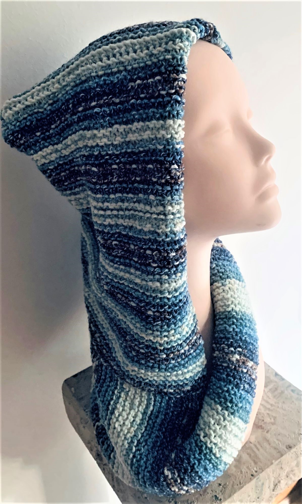 GORRO LANA GOIC DISEÑOS MULTICOLOR CON CUELLO TEJIDO A MANO A DOS AGUJAS - 3