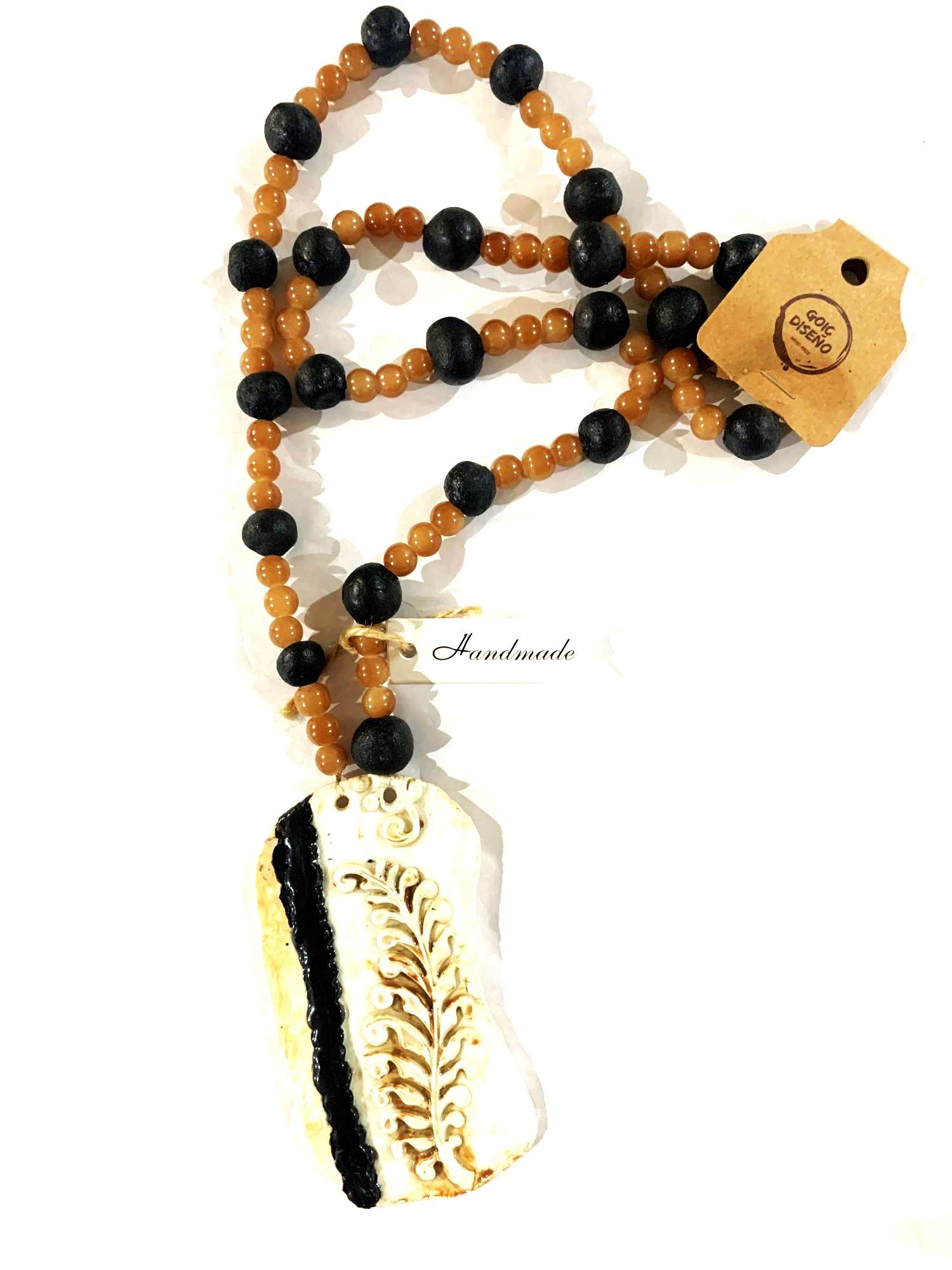 COLLAR DE PORCELANA GOIC DISEÑOS HECHO A MANO DISEÑO EXCLUSIVO - 1