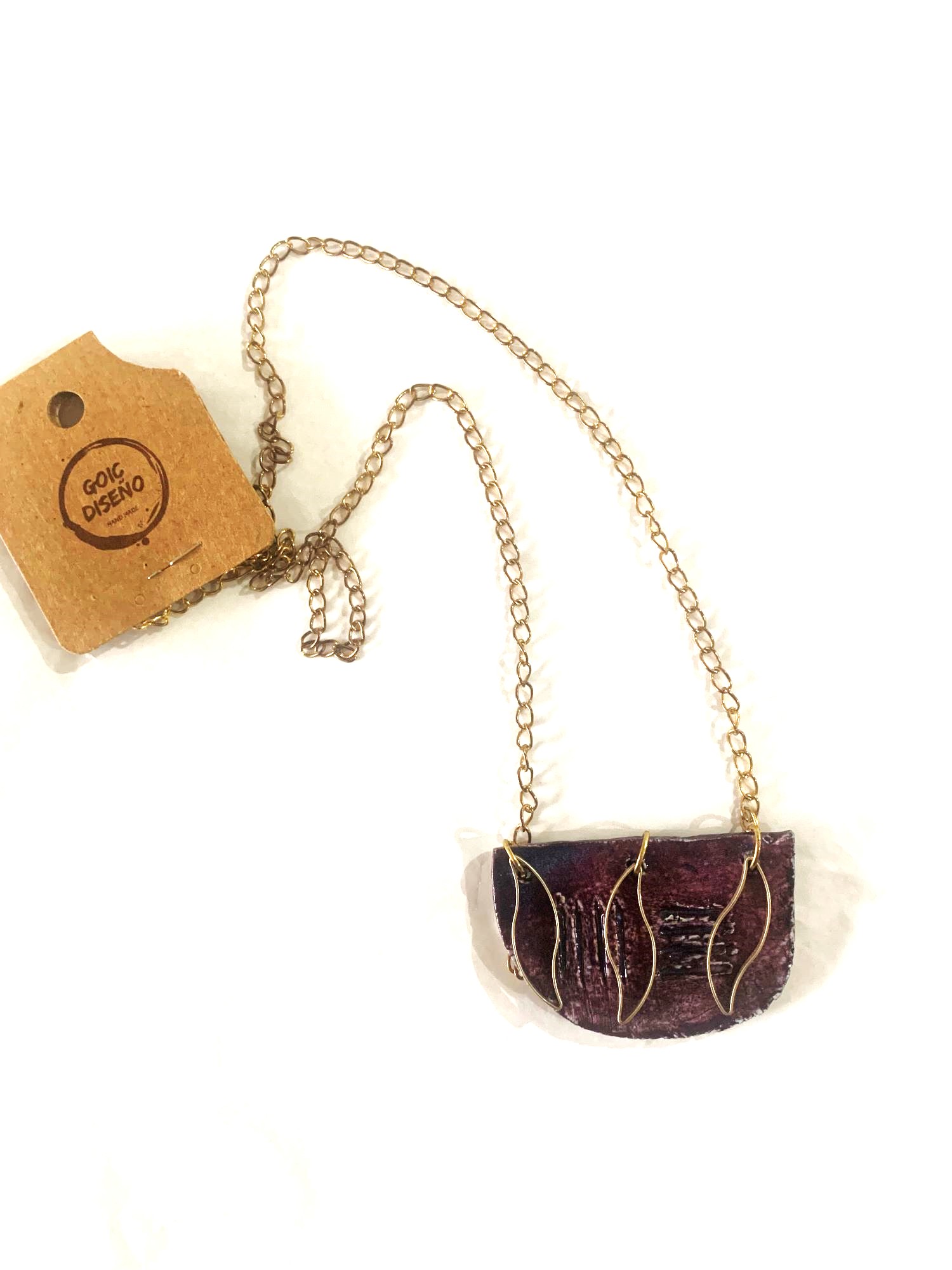 COLLAR DE PORCELANA GOIC DISEÑOS HECHO A MANO DISEÑO EXCLUSIVO - 1