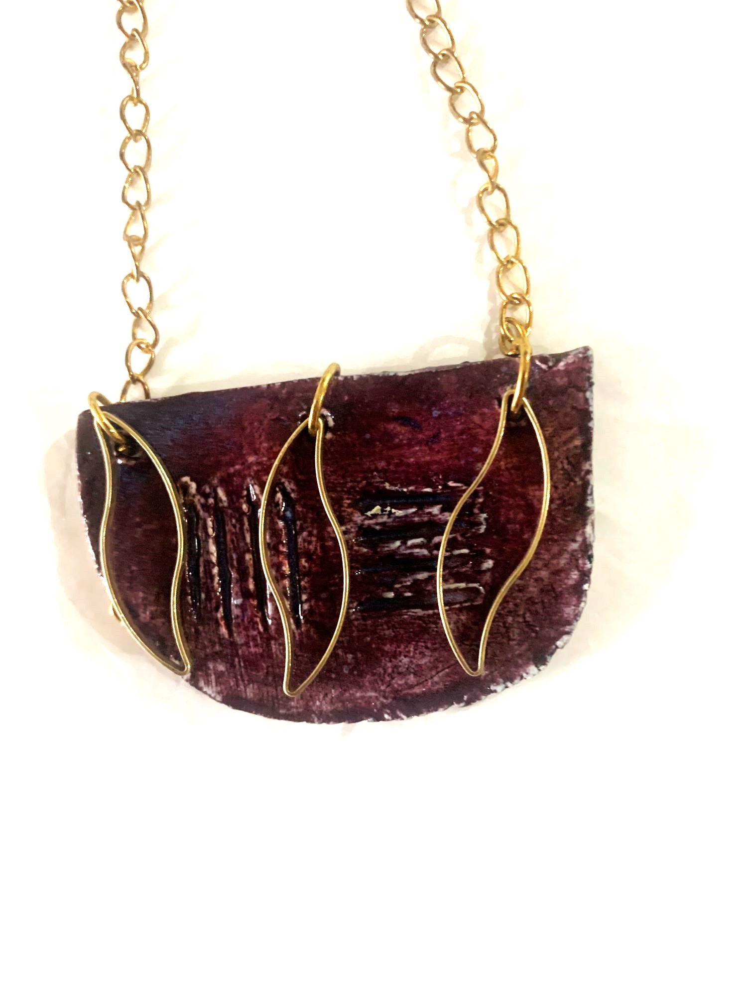 COLLAR DE PORCELANA GOIC DISEÑOS HECHO A MANO DISEÑO EXCLUSIVO - 3