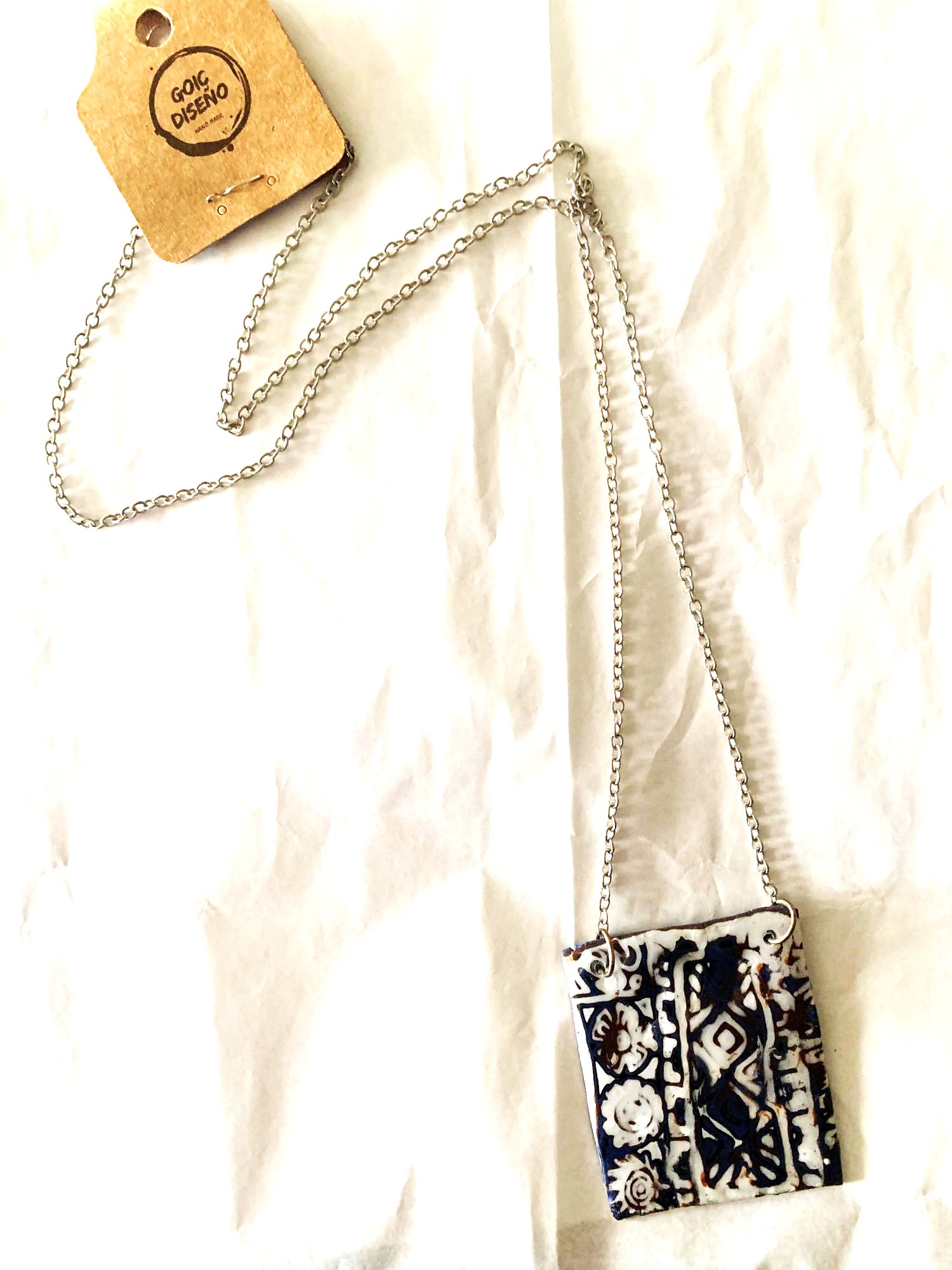COLLAR DE PORCELANA GOIC DISEÑOS HECHO A MANO DISEÑO EXCLUSIVO - 1