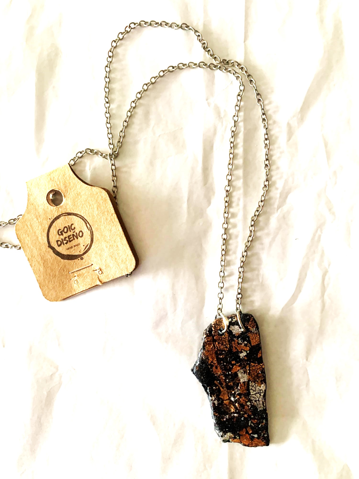 COLLAR DE PORCELANA GOIC DISEÑOS HECHO A MANO DISEÑO EXCLUSIVO - 1