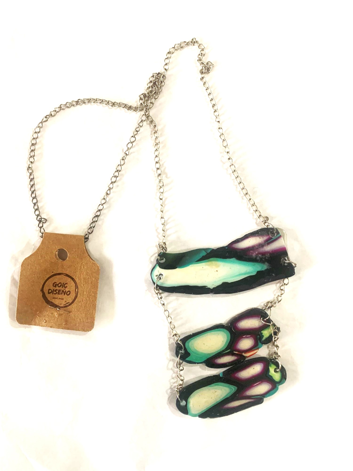 COLLAR DE PORCELANA GOIC DISEÑOS HECHO A MANO DISEÑO EXCLUSIVO - 1