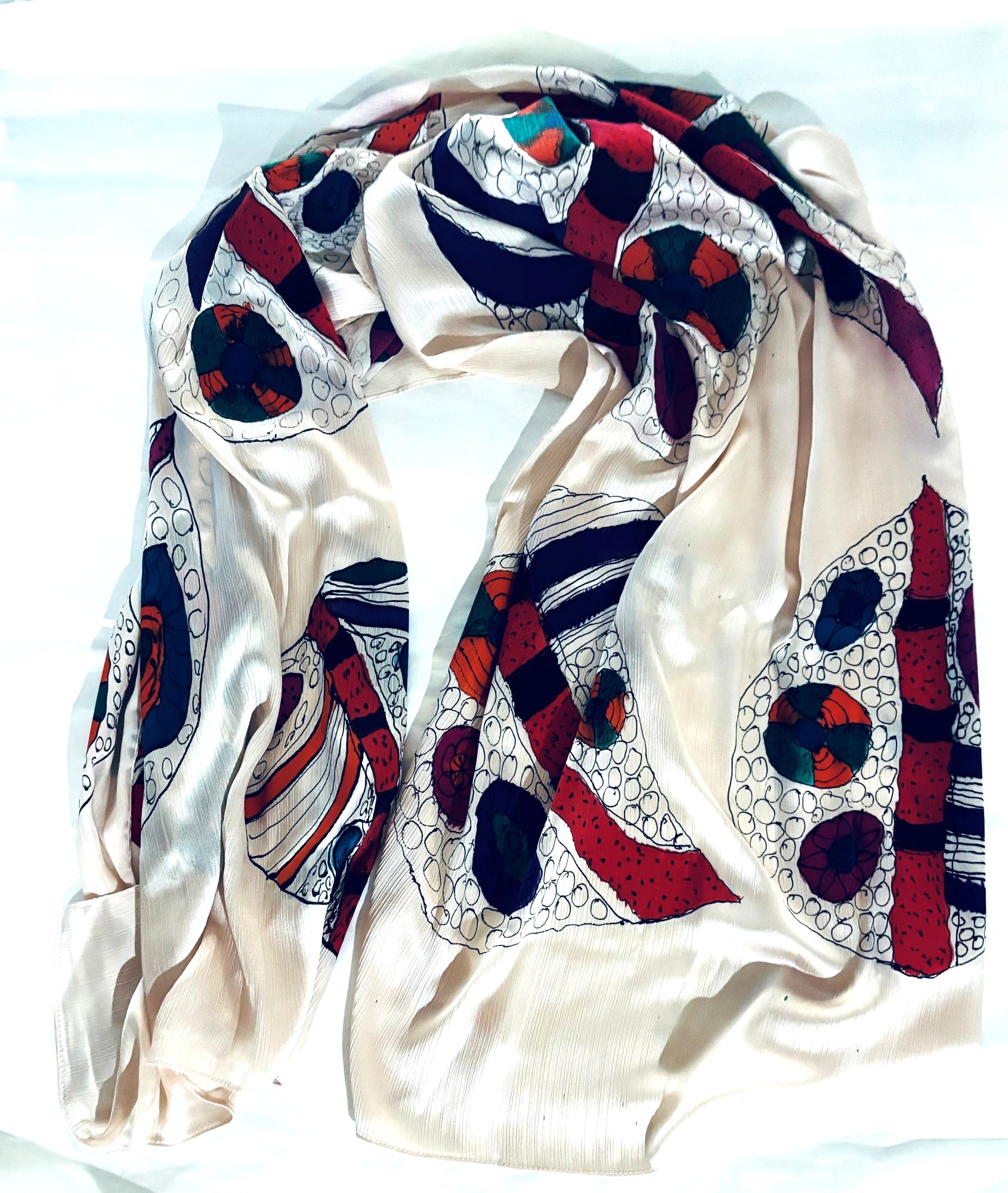 PAÑUELO GOIC DISEÑOS MULTICOLOR HECHO A MANO EXCLUSIVO - 1