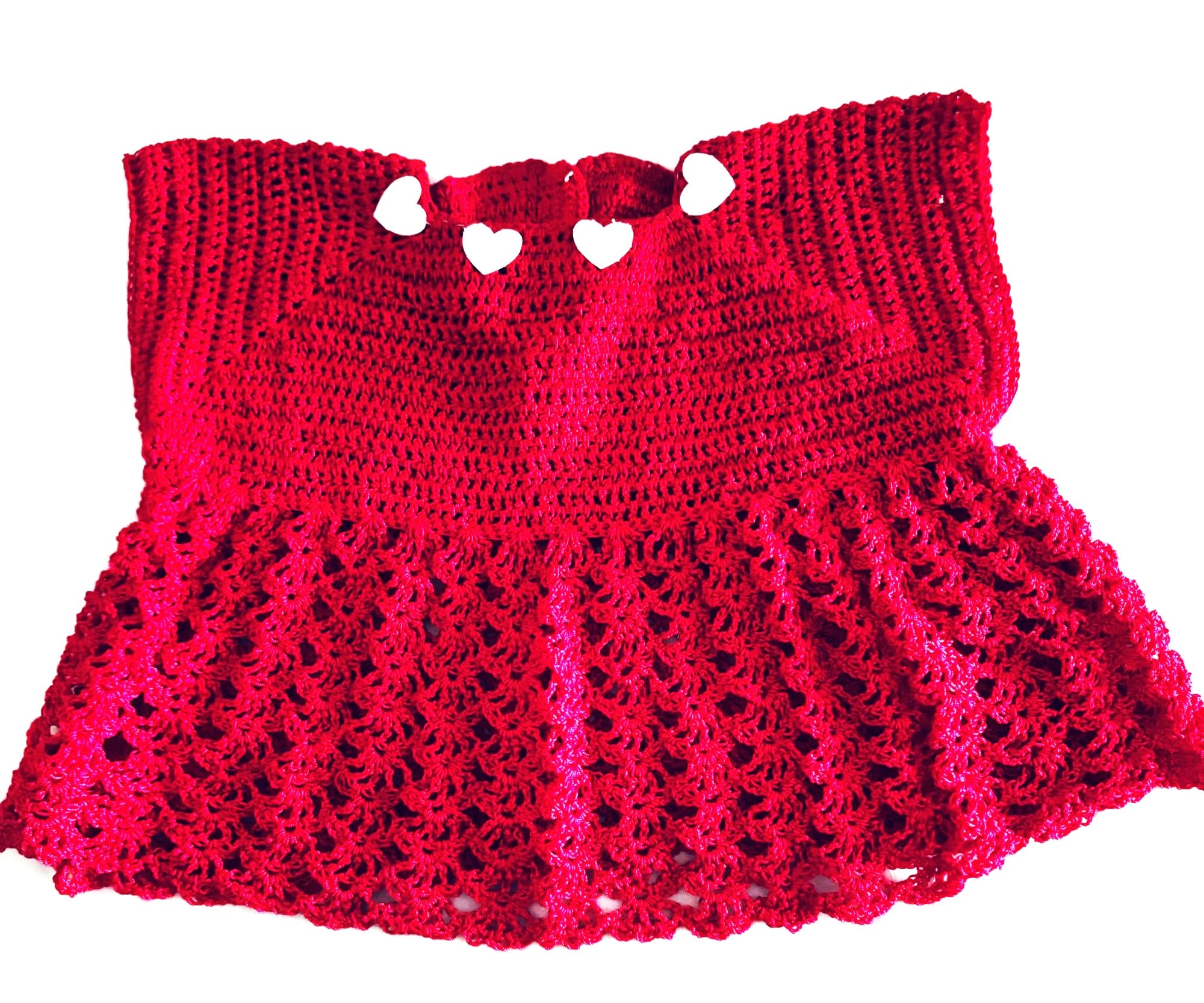 POLERA SEDA NIÑA GOIC DISEÑOS ROJO TEJIDA A MANO DISEÑO EXCLUSIVO - 1