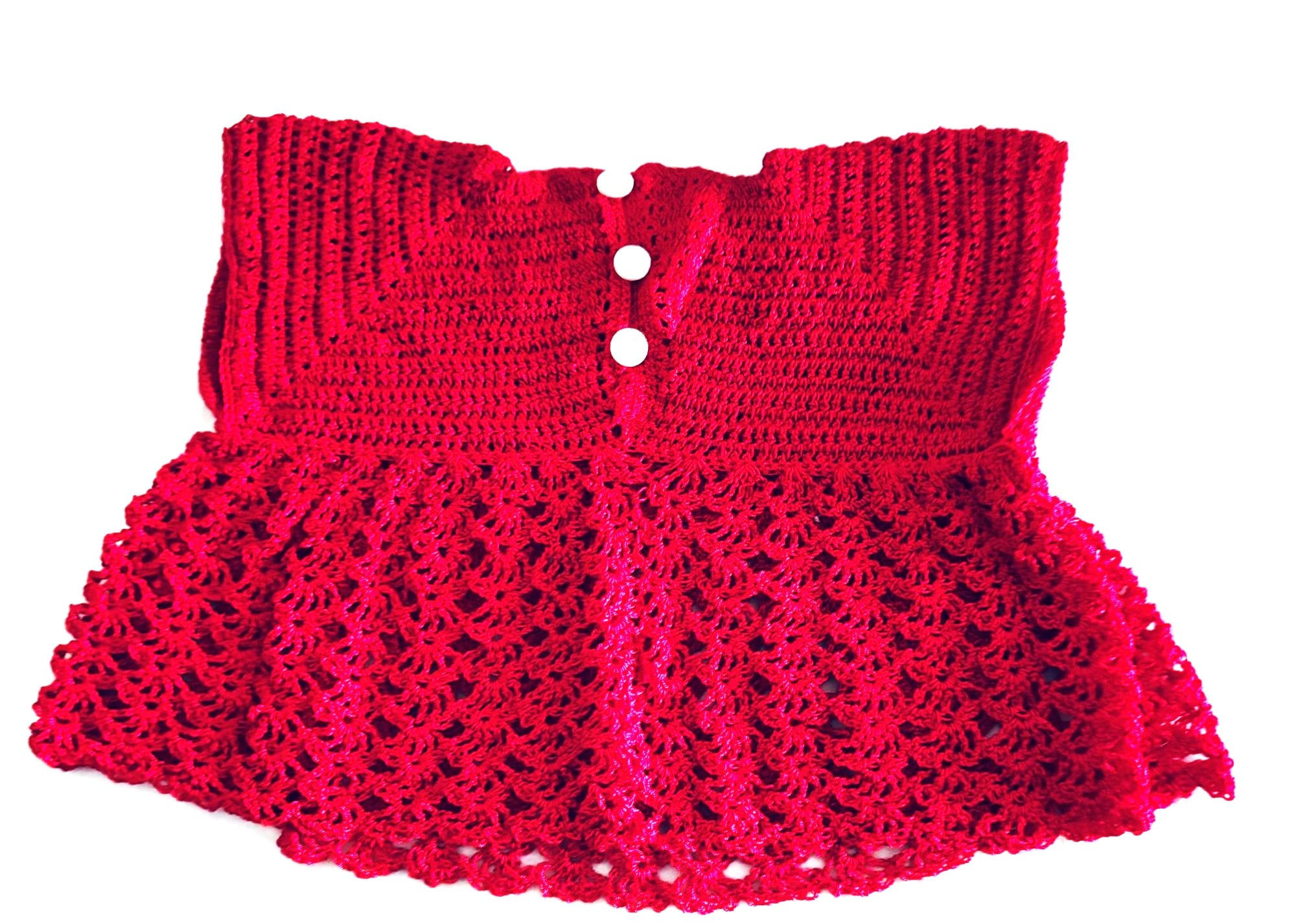 POLERA SEDA NIÑA GOIC DISEÑOS ROJO TEJIDA A MANO DISEÑO EXCLUSIVO - 2