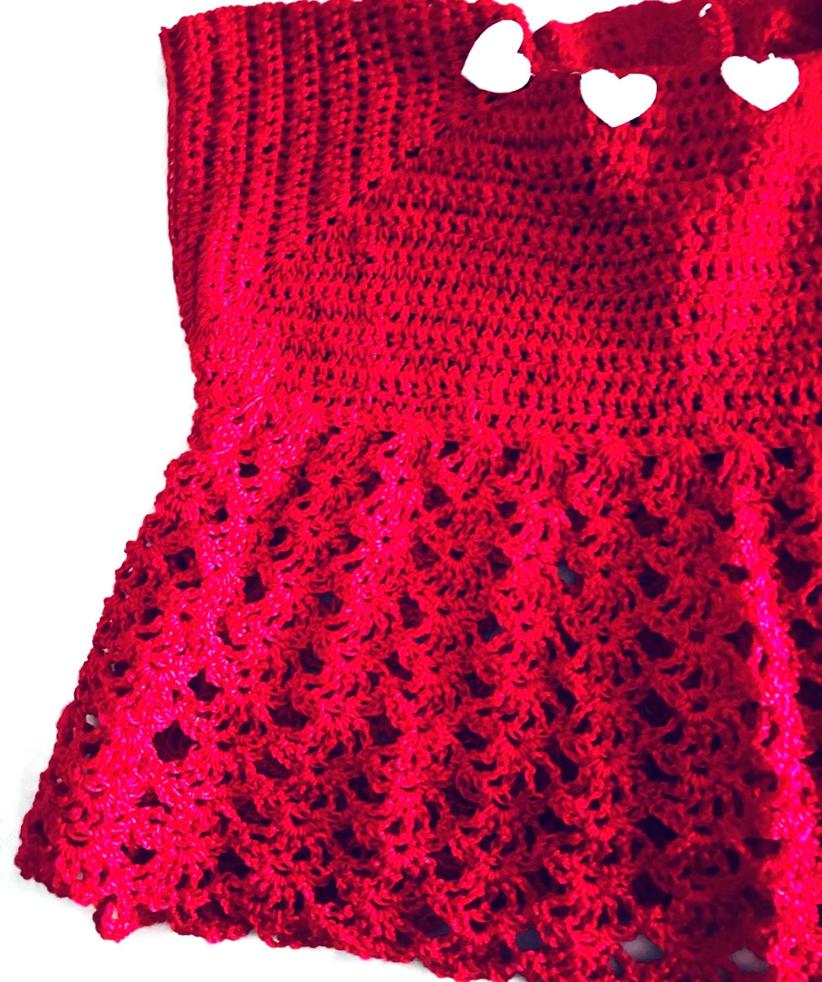 POLERA SEDA NIÑA GOIC DISEÑOS ROJO TEJIDA A MANO DISEÑO EXCLUSIVO - 3