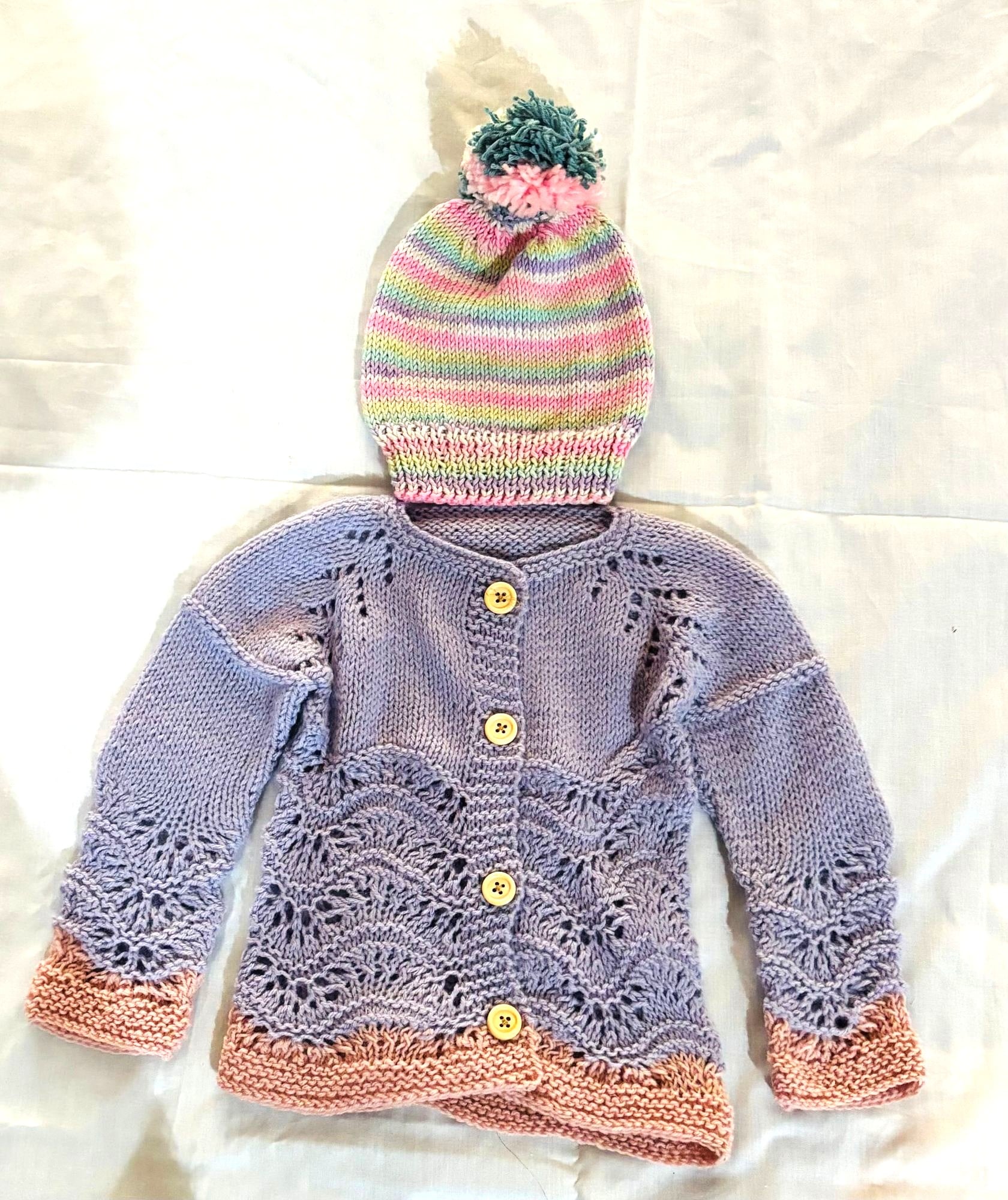 CONJUNTO BEBE HECHO A MANO DISEÑO EXCLUSIVO - 1