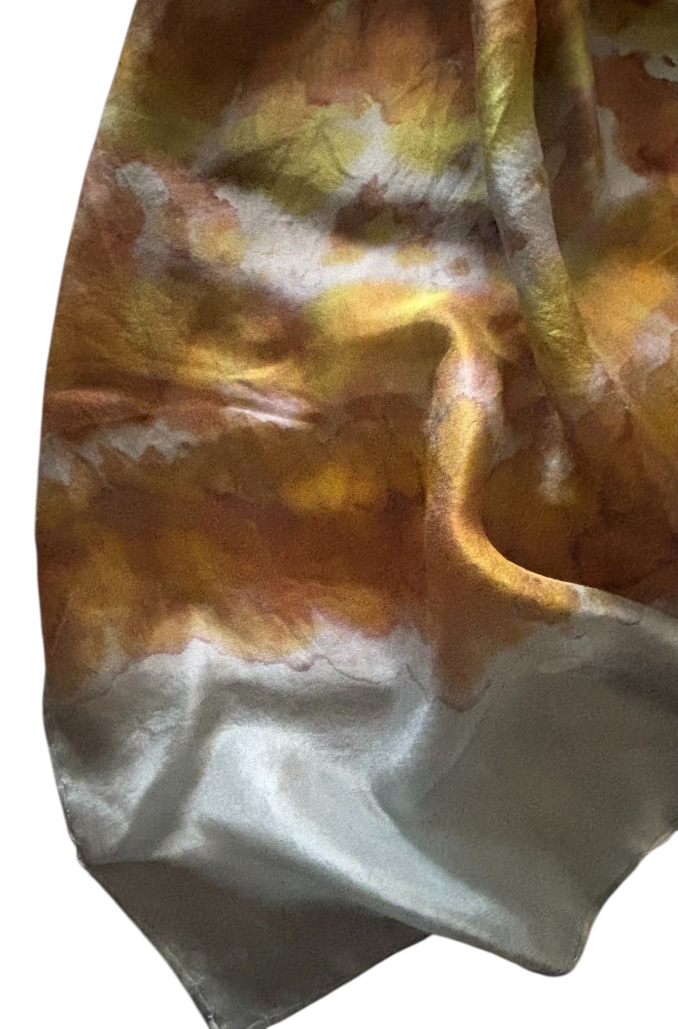 PAÑUELO SEDA NATURAL PINTADO A MANO DISEÑO EXCLUSIVO - 2