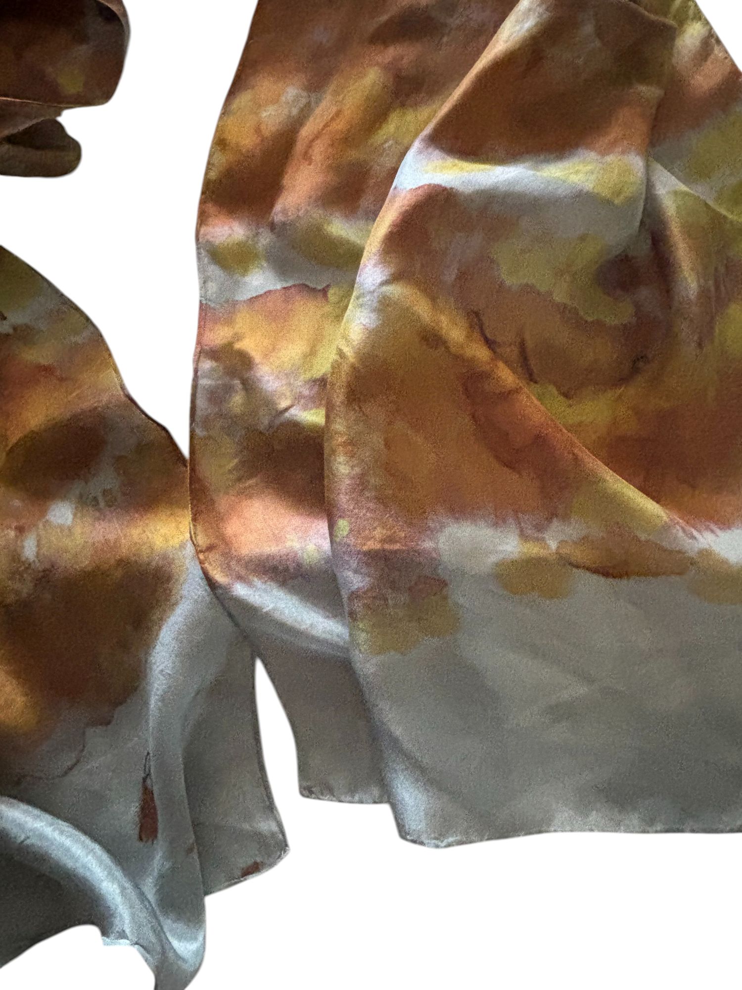 PAÑUELO SEDA NATURAL PINTADO A MANO DISEÑO EXCLUSIVO - 3