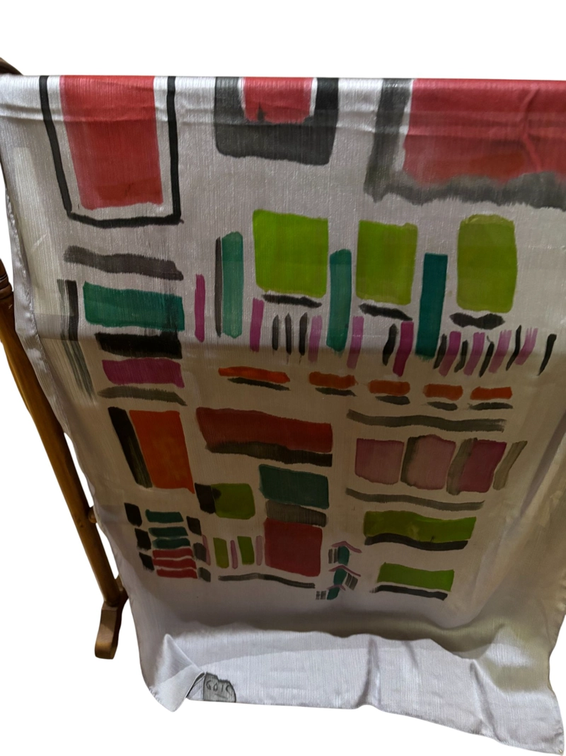 PAÑUELO DE VISCOSA PINTADO A MANO DISEÑO EXCLUSIVO - 1