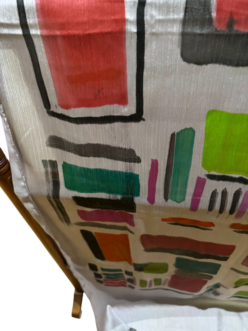 PAÑUELO DE VISCOSA PINTADO A MANO DISEÑO EXCLUSIVO - 2