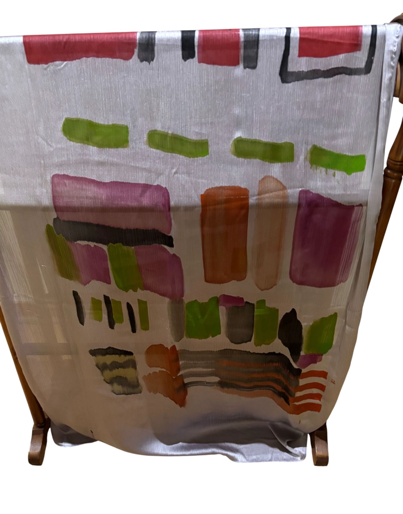 PAÑUELO DE VISCOSA PINTADO A MANO DISEÑO EXCLUSIVO - 3