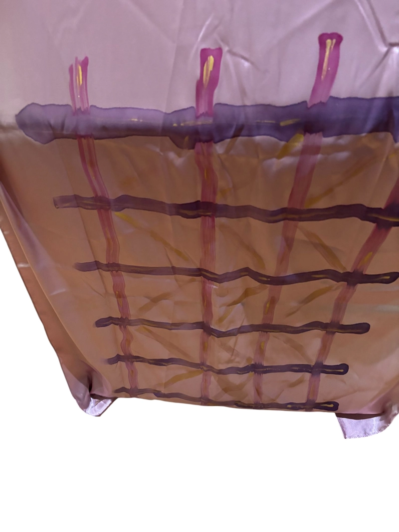 PAÑUELO DE VISCOSA PINTADO A MANO DISEÑO EXCLUSIVO - 3