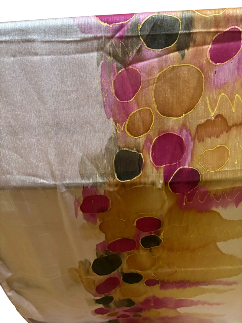 PAÑUELO DE VISCOSA PINTADO A MANO DISEÑO EXCLUSIVO - 2