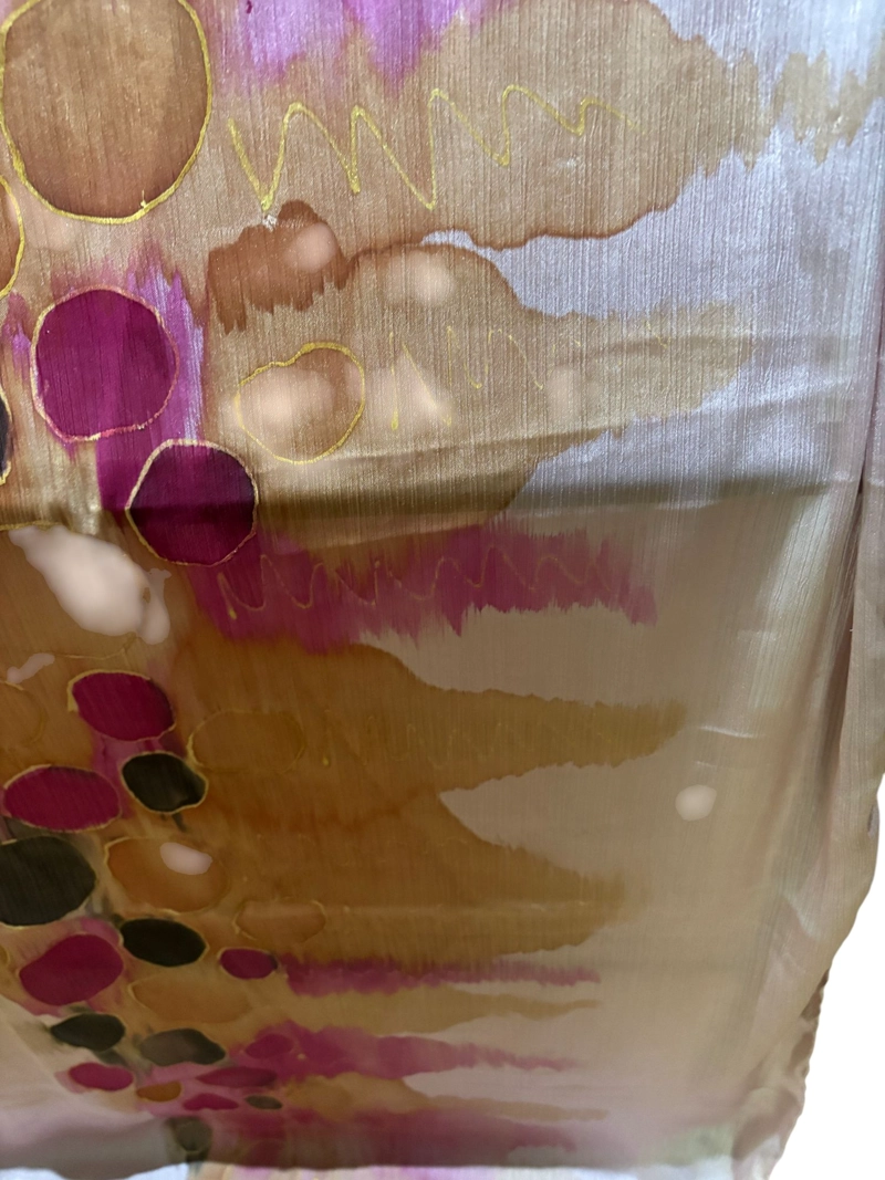 PAÑUELO DE VISCOSA PINTADO A MANO DISEÑO EXCLUSIVO - 3