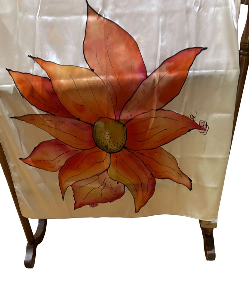 PAÑUELO DE VISCOSA PINTADO A MANO DISEÑO EXCLUSIVO - 2
