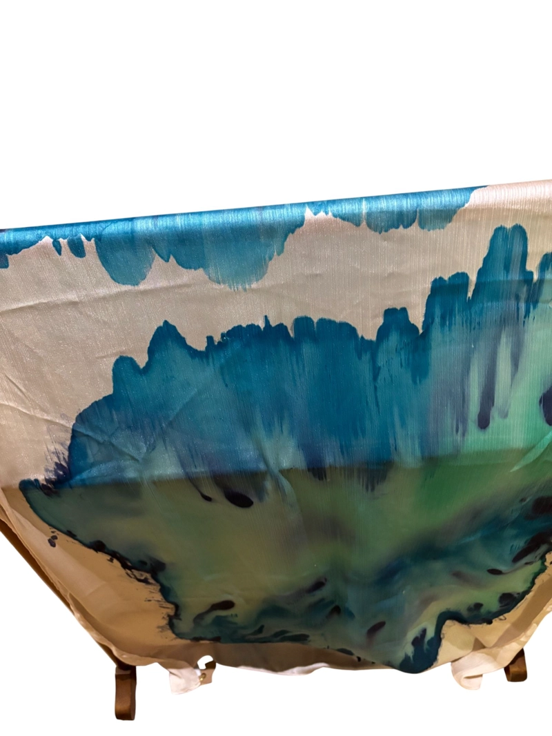 PAÑUELO DE VISCOSA PINTADO A MANO DISEÑO EXCLUSIVO - 3