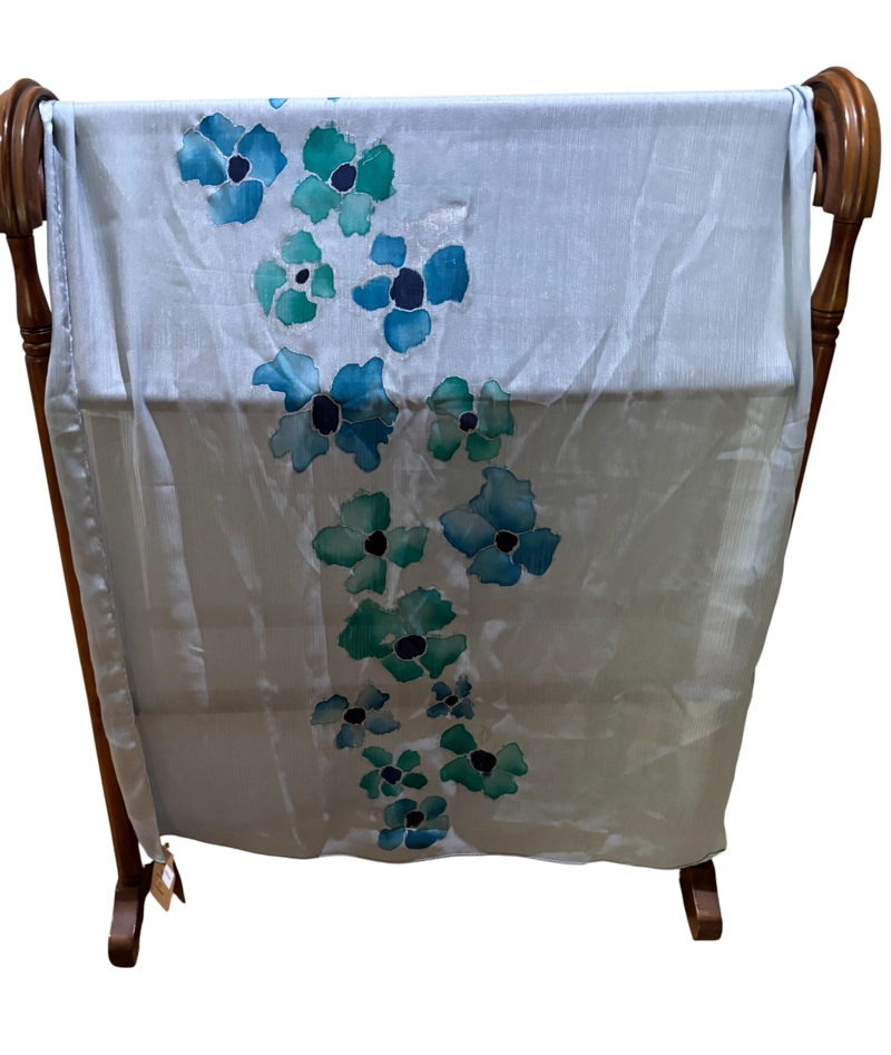 PAÑUELO DE VISCOSA PINTADO A MANO DISEÑO EXCLUSIVO - 1