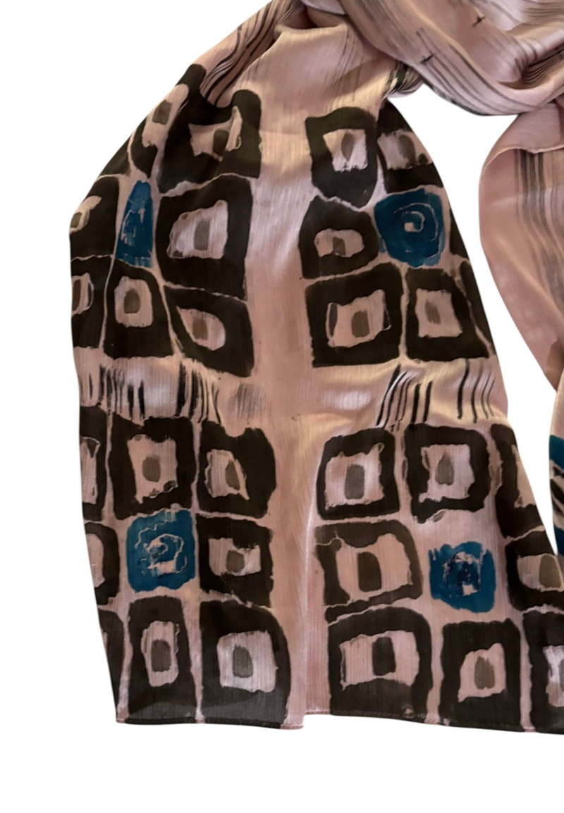 PAÑUELO DE VISCOSA PINTADO A MANO DISEÑO EXCLUSIVO - 3