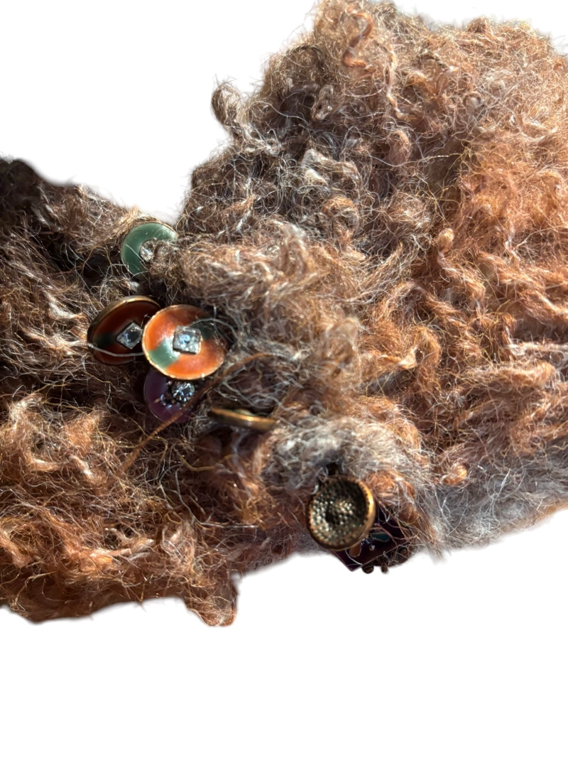 CUELLO LANA MOHAIR TEJIDO A MANO DISEÑO EXCLJUSIVO - 2