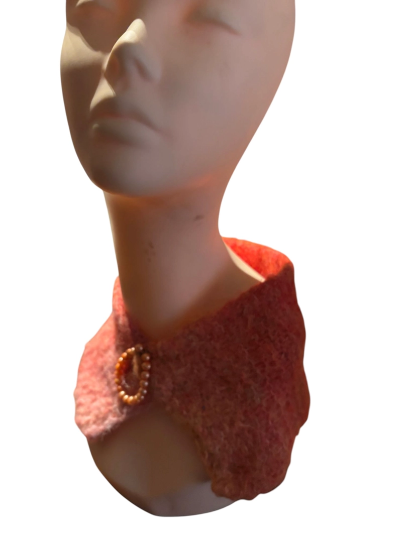 CUELLO DE LANA MOHAIR TEJIDO A MANO DISEÑO EXCLUSIVO - 3