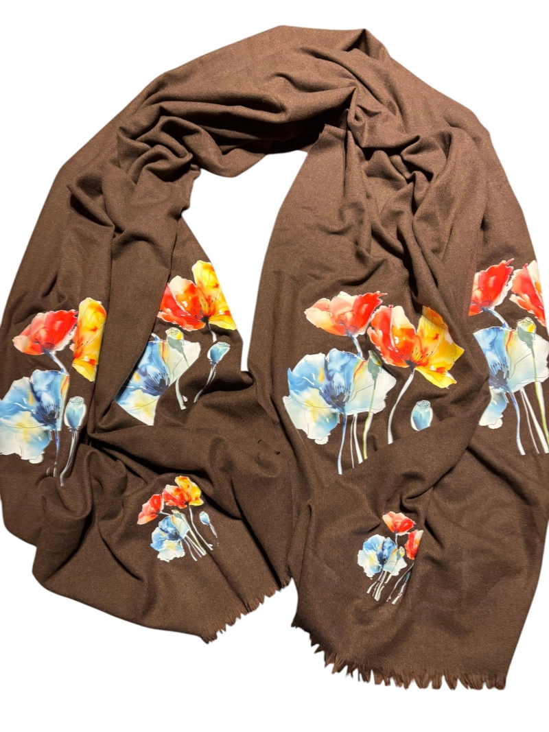 CHAL DE LANILLA HECHO A MANO DISEÑO EXCLUSIVO - 3