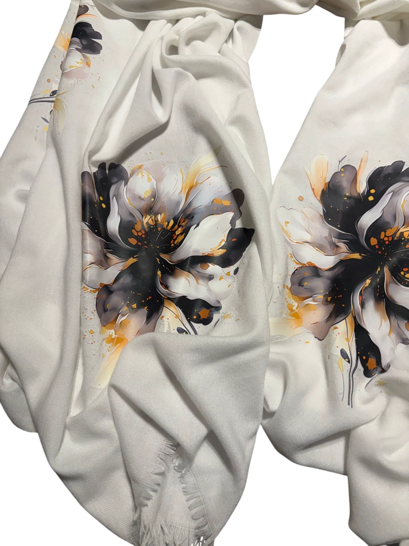CHAL DE LANILLA HECHO A MANO DISEÑO EXCLUSIVO - 2