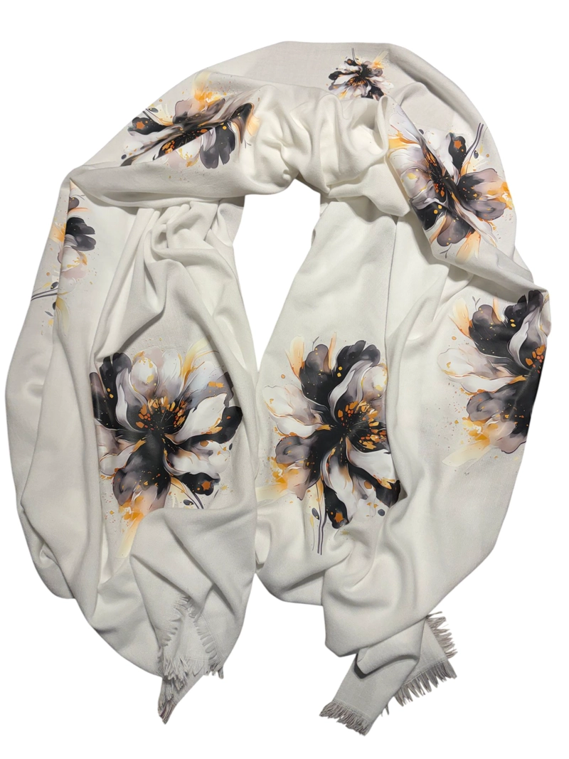 CHAL DE LANILLA HECHO A MANO DISEÑO EXCLUSIVO - 3