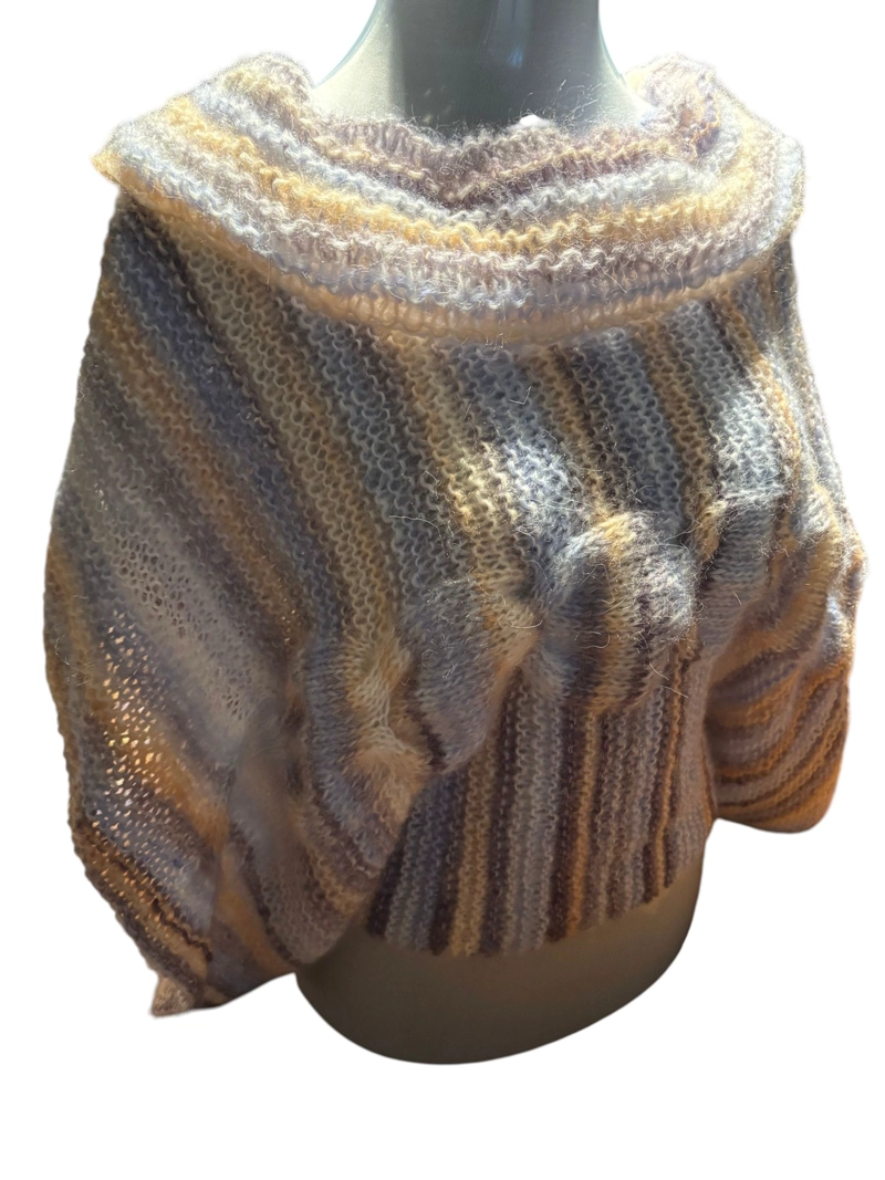 CHALECO LANA MOHAIR TEJIDO A MANO DISEÑO EXCLUSIVO - 2
