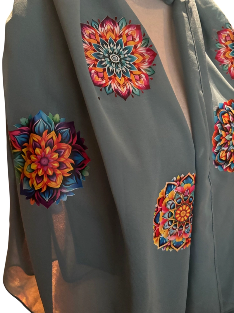 PAÑUELO VISCOSA ESTAMPADO A MANO DISEÑO EXCLUSIVO - 3