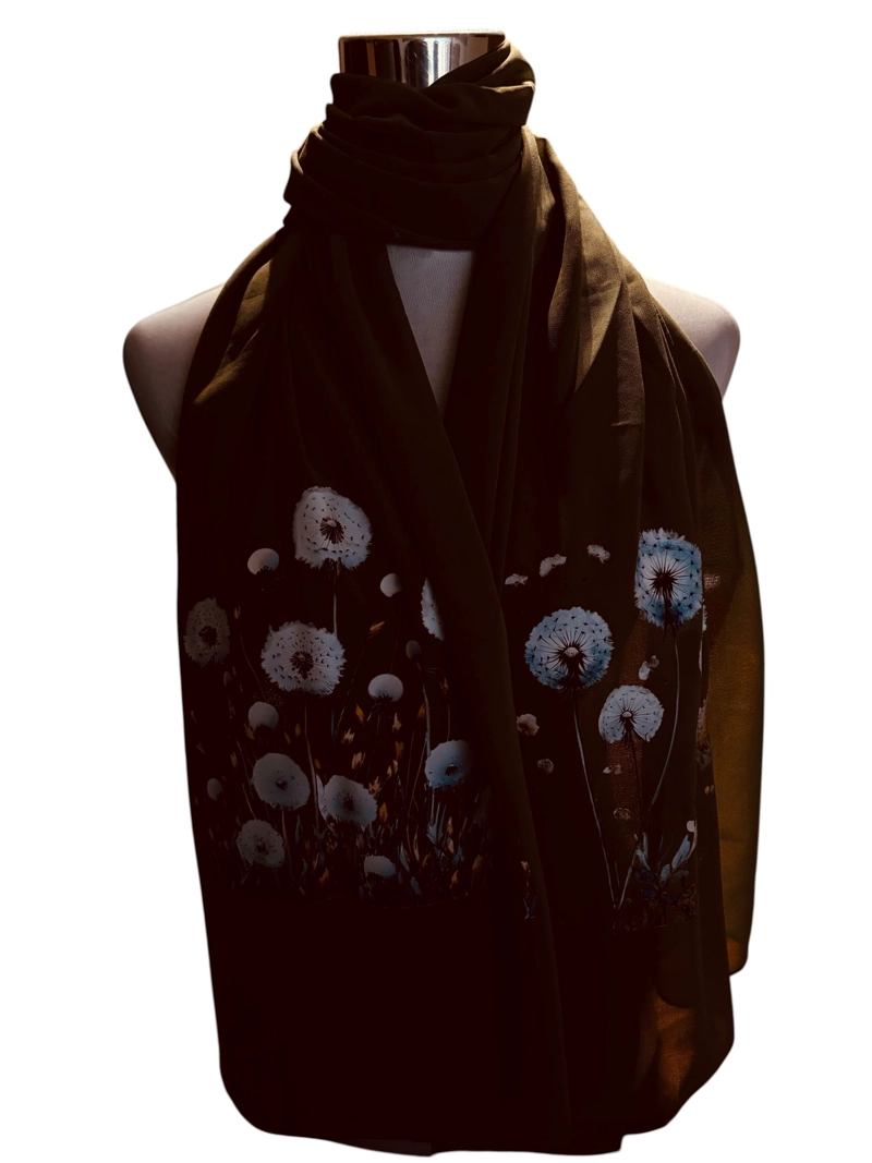 PAÑUELO DE VISCOSA ESTAMPADO A MANO DISEÑO EXCLUSIVO - 3