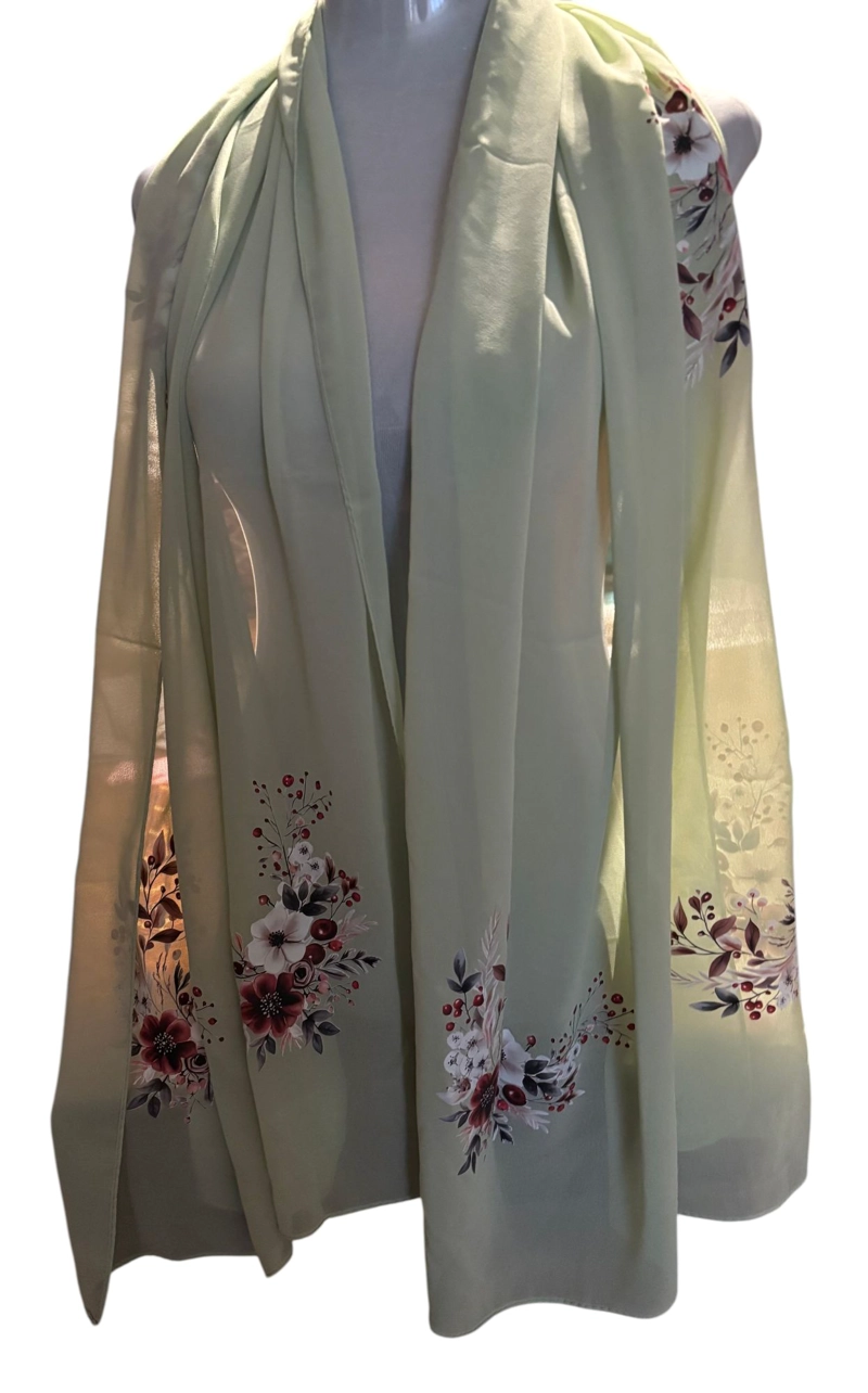 PAÑUELO DE VISCOSA ESTAMPADO A MANO DISEÑO EXCLUSIVO - 2