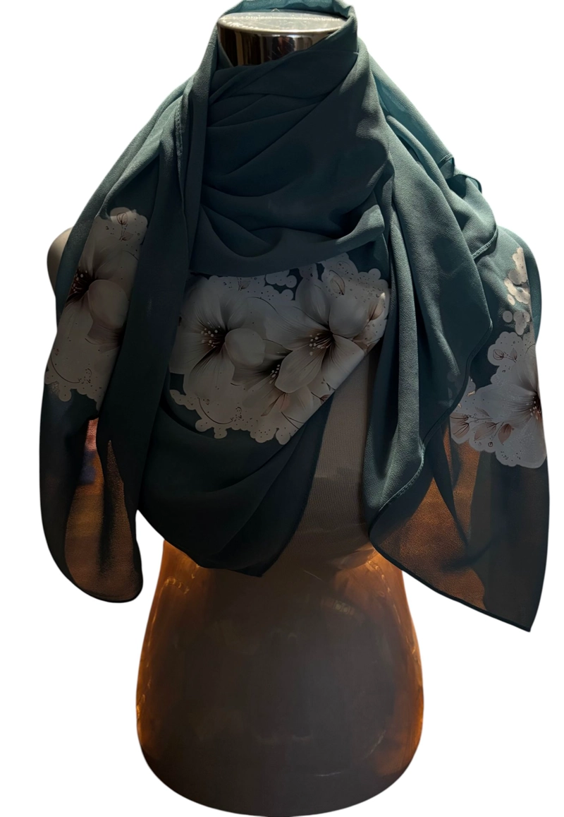 PAÑUELO DE VISCOSA ESTAMPADO A MANO DISEÑO EXCLUSIVO - 2