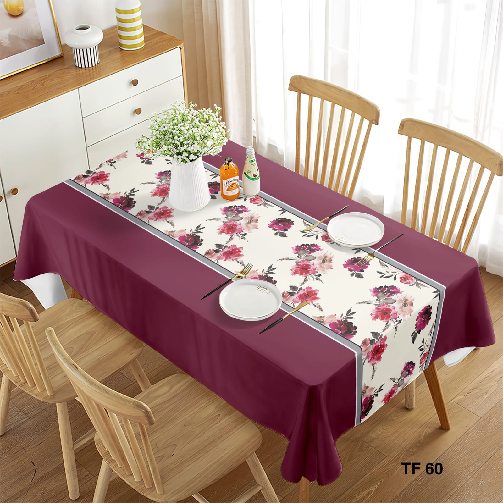 MANTEL ANTIMANCHA 140X220CM IMPERMEABLE DISEÑO - 1
