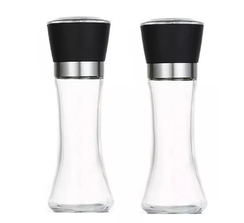 MOLINILLO MANUAL SALERO PIMENTERO VIDRIO REGULABLE 180 ML - 2
