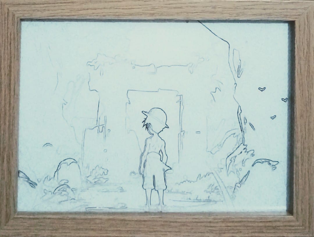 CUADRO LED DE LUFFY EN BOSQUE 23X18CM - 5