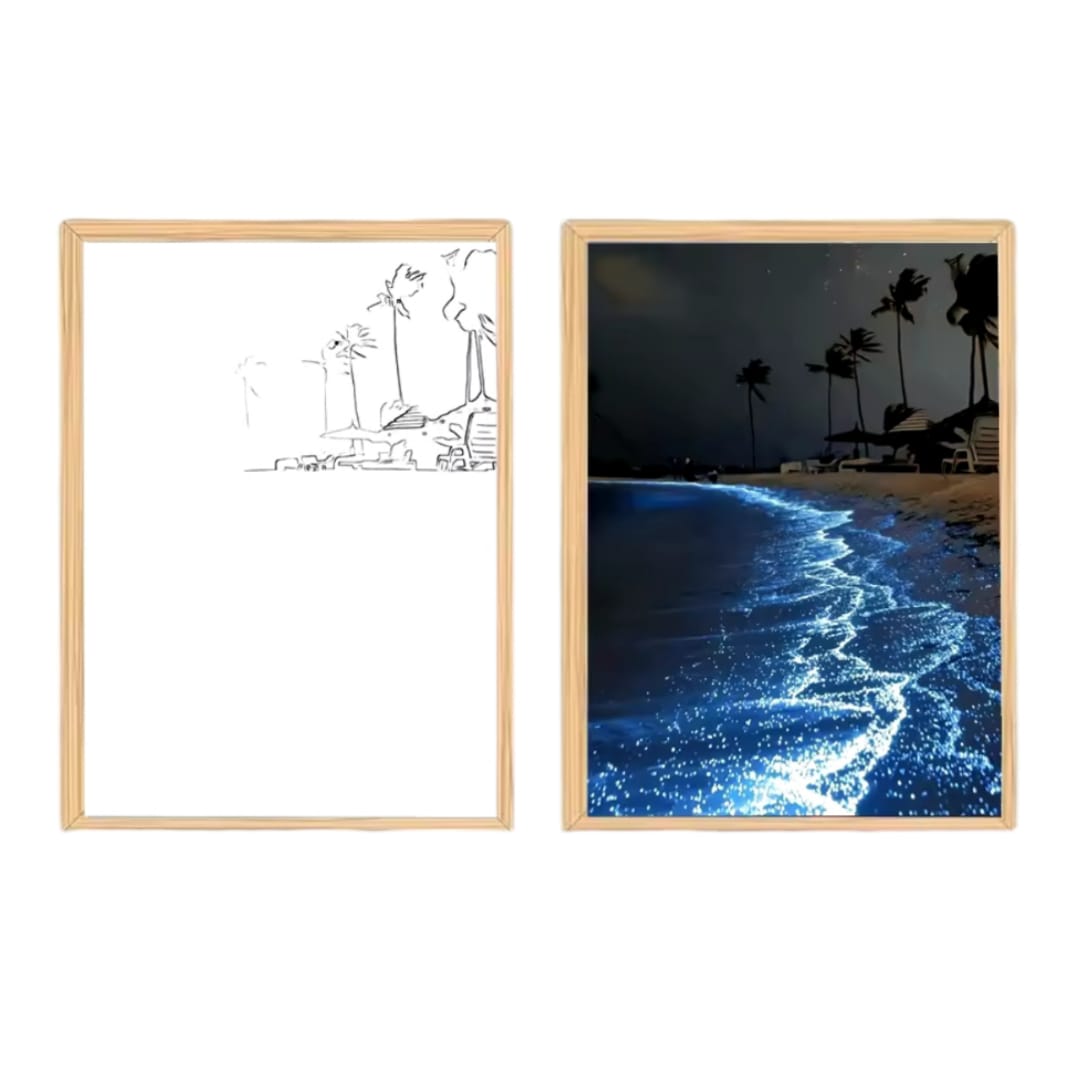 CUADRO LED DE PLAYA 23X18CM - 1