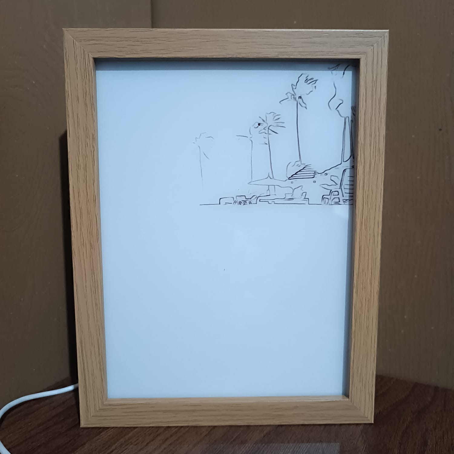 CUADRO LED DE PLAYA 23X18CM - 2