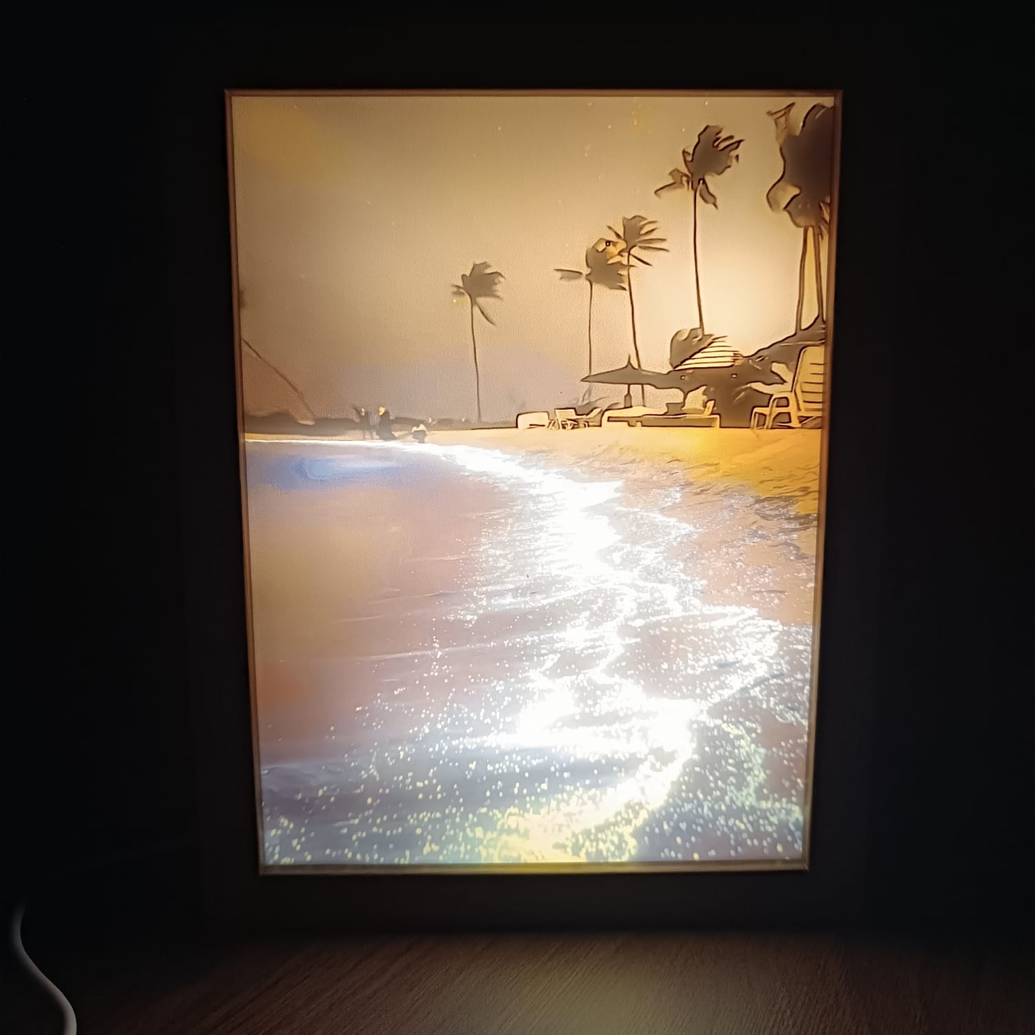 CUADRO LED DE PLAYA 23X18CM - 3