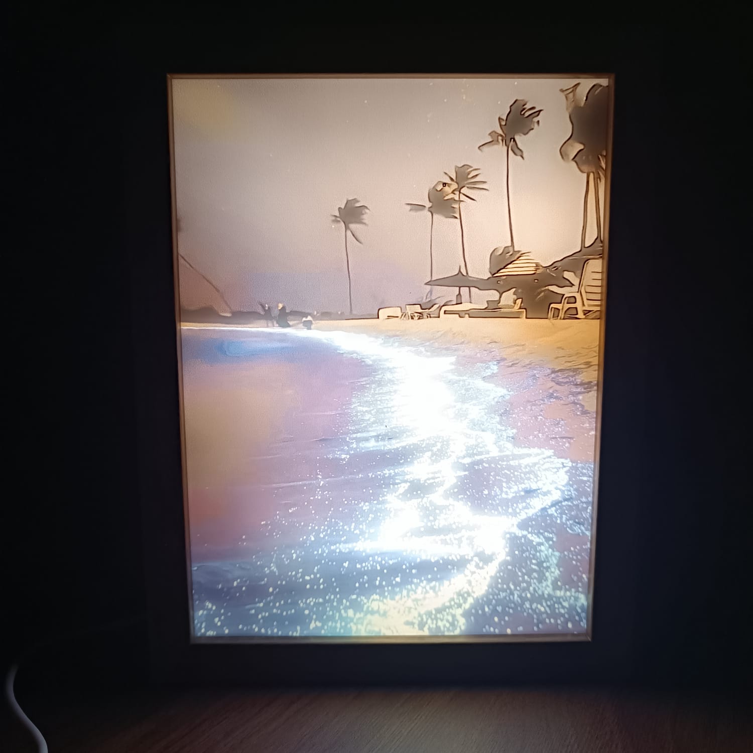 CUADRO LED DE PLAYA 23X18CM - 4