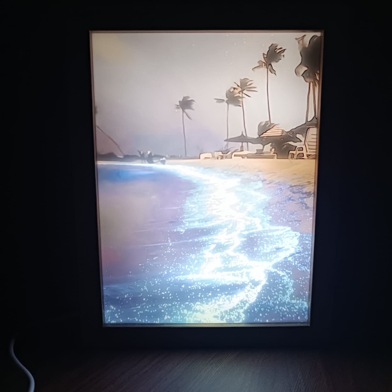 CUADRO LED DE PLAYA 23X18CM - 5